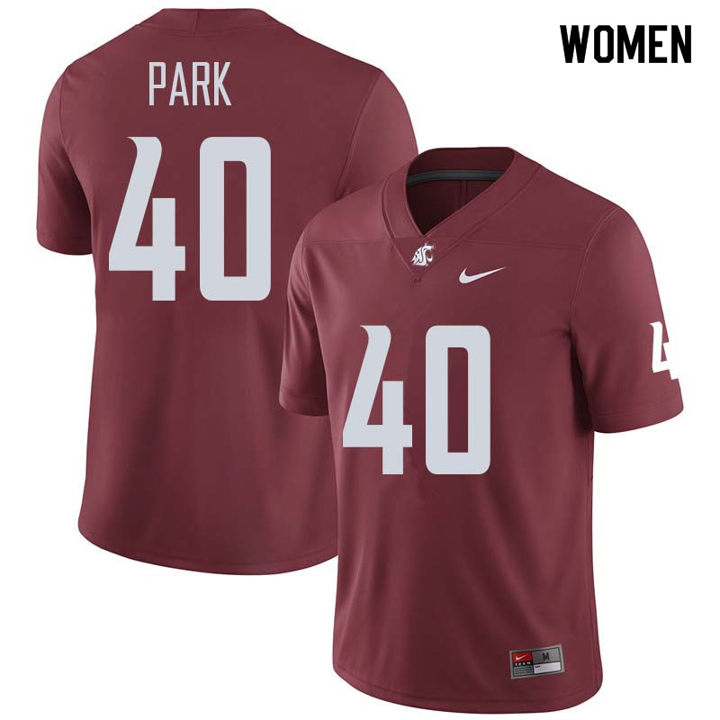 Women #40 Tommy Park Washington State Cougars College Football Jerseys Sale-Crimson